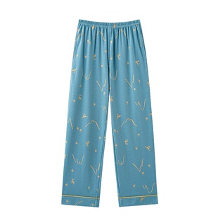 浪莎2026年新款睡裤女纯棉单裤大码宽松家居裤双口袋春夏居家长裤