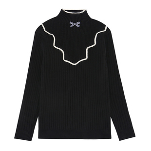 女童毛衣打底衫厚款2025年秋冬新款儿童针织洋气女孩休闲内搭加绒