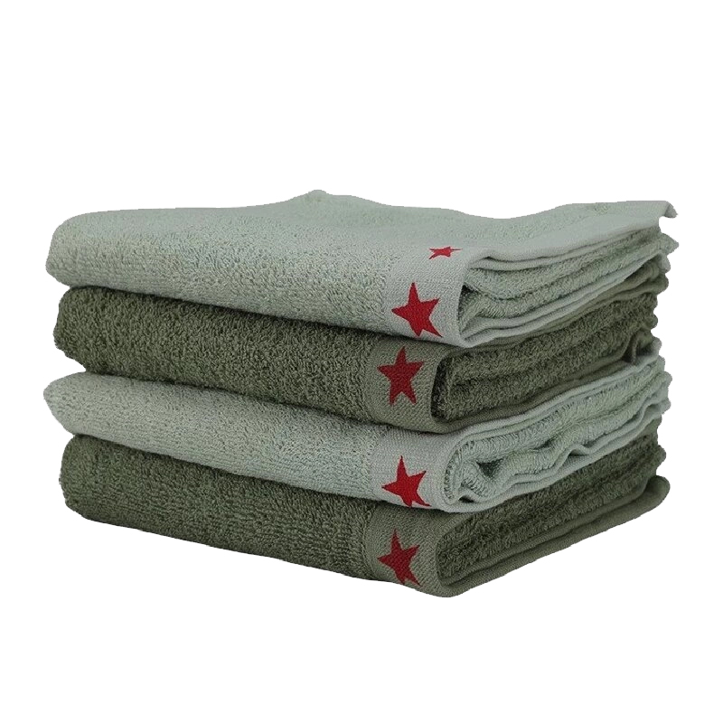 正品内务毛巾军绿色宿舍洗漱用品吸水柔软毛巾军训毛巾夏令营毛巾