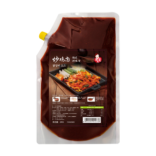 韩美美春川铁板鸡酱2kg大包装商用韩式辣酱韩国辣椒酱甜辣炒鸡酱