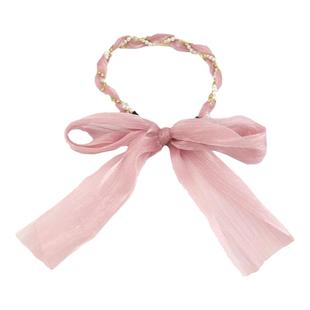 小熙瓜蝴蝶结发带飘带发箍儿童麻花辫子编发带公主头饰宝贝绑发女