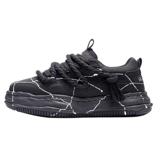 RELAXURSELF2025新款隐形增高鞋运动鞋情侣国潮黑色板鞋鞋子男鞋