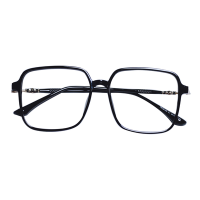 素颜黑色大框眼镜框可配近视