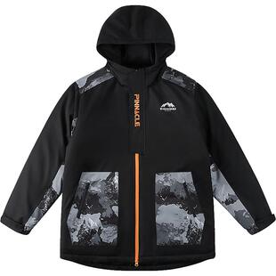 奕时代胖男童连帽外套春秋中大童风衣中长款青少年加肥加大码童装