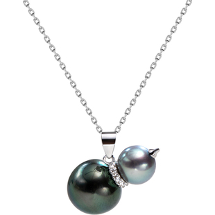 南珠宫福芦大溪地海水珍珠吊坠南洋金珠颈饰寓意新年礼物送长辈