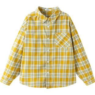 巴拉巴拉儿童格子衬衫男童女童衬衣春秋款童装中大童宝宝休闲上衣