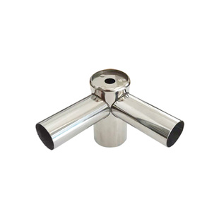 蚊帐支架配件三通接头不锈钢压脚板金属蒙古包接口蚊帐配件三角通