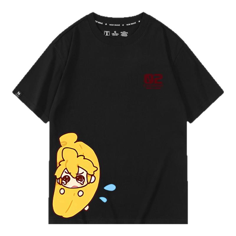 休闲宽松纯棉情侣短袖