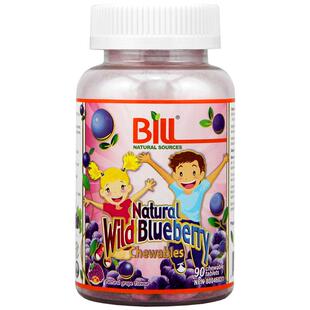 BILL进口儿童蓝莓咀嚼片90粒【临期】-质保期至2027年3月