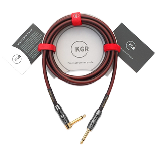 KGR棕色发烧音乐线材 乐器连接线吉他线贝斯电子琴架子鼓降噪屏蔽