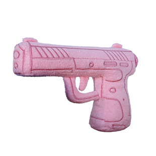 军工文创官方正品92C毛绒手枪玩具挂件可爱男女孩武器玩具挂件