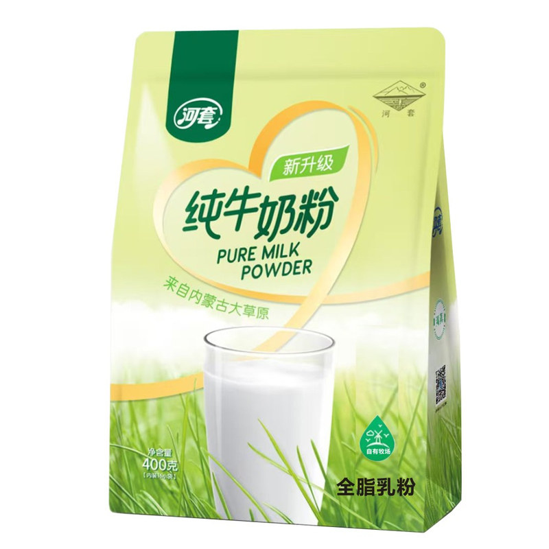 河套0蔗糖全家营养牛奶粉400g
