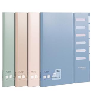 得力纽赛索引分类资料册a4插页文件资料册学生用多层插页试卷收纳整理文件资料册多功能收纳袋