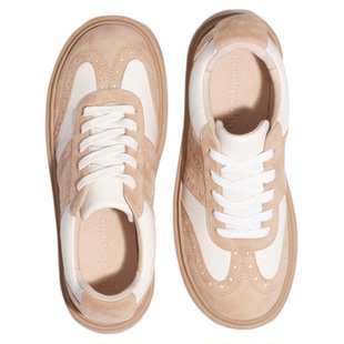 小蛮同款lost in echo2025冬季新款复古手工布洛克厚底休闲鞋女