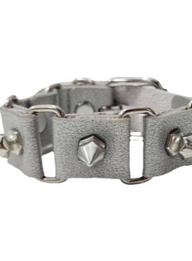 创口光合银色铆钉手链小众设计手环Y2K朋克亚文化男女手饰造型