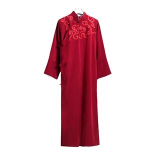 相声服大褂新中式民国风长衫立领男马褂明星同款演出服装刺绣唐装