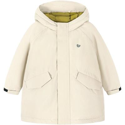 迷你巴拉男女童羽绒服三防连帽