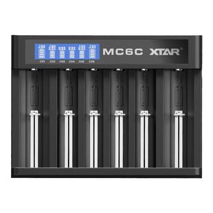 XTAR爱克斯达MC6C  18650/26650锂电池5号7号镍氢6槽电池充电器