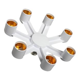 一转多灯头e27转e14螺口灯座多头家用明装转换器e27一分二三螺旋