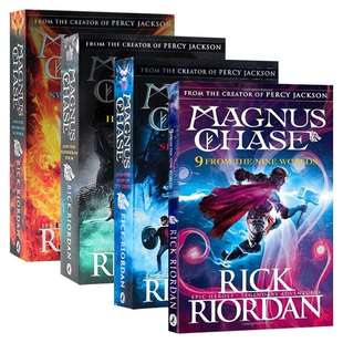 马格纳斯与仙宫之神4册 英文原版科幻小说 Magnus Chase 马格纳斯与北欧神话 夏日之剑 雷神之锤 死亡之舟 波西杰克逊 英文版