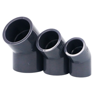 UPVC45°弯头化工给水排水管道PVC管135度塑料配件国标DN40 50 75