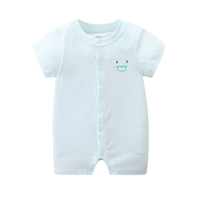 米乐熊婴儿连体衣婴幼儿短袖空调服童装婴儿服莫代尔夏装家居服