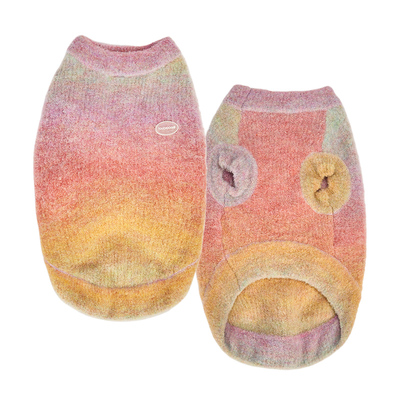 Touchdog宠物渐变色毛衣