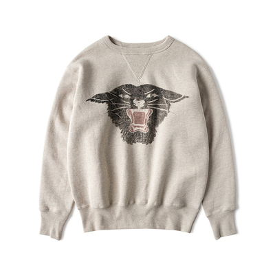 纯棉重磅套头拉毛卫衣复古麻灰