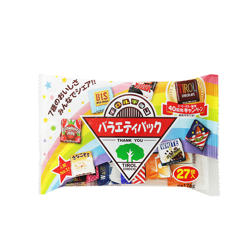 日本进口Tirol松尾什锦夹心巧克力糖果方块礼盒装送礼物零食喜糖