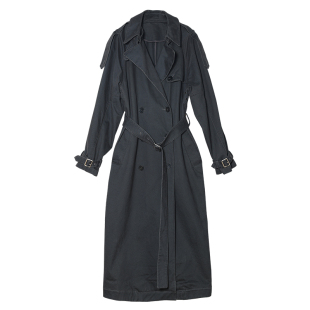 Carolingian低奢珍藏ROW风!高支匹马棉廓形长风衣 重工成衣外套