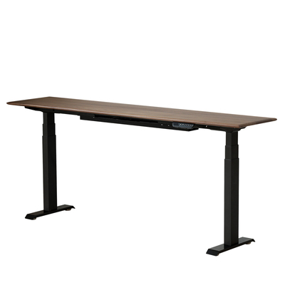 实木电动升降吧台桌小尺寸超窄边40cm沙发后长条黑胡桃床边可移动