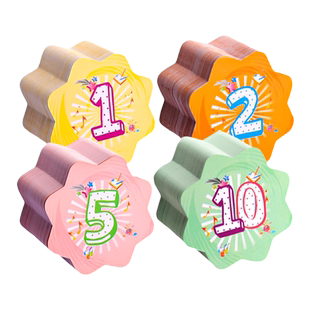 儿童积分卡奖励卡家庭幸运1分10分5分小学生奖励表卡片纸定制积分币兑换币创意培训班上课鼓励的孩子学习批发