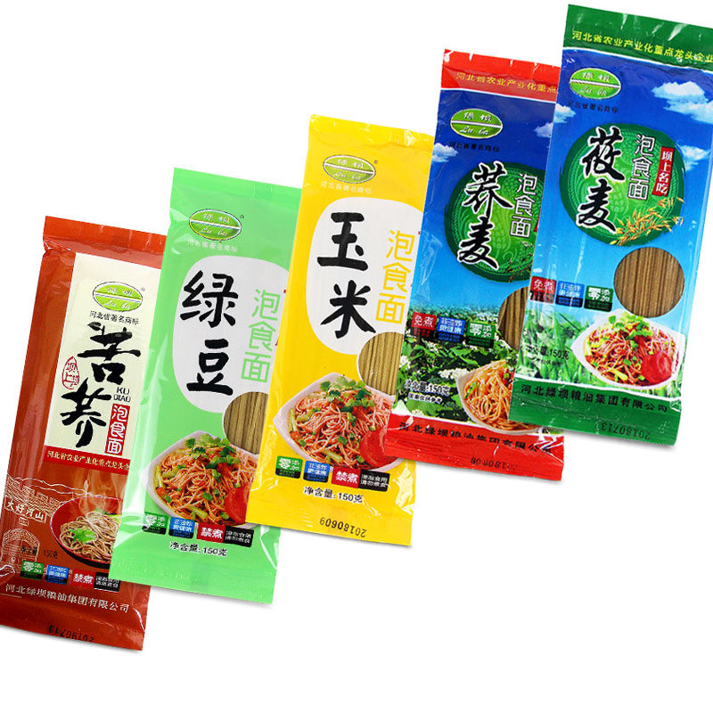 张家口特产荞麦莜麦燕麦玉米苦荞绿豆凉拌泡食面杂粗粮方便面绿坝