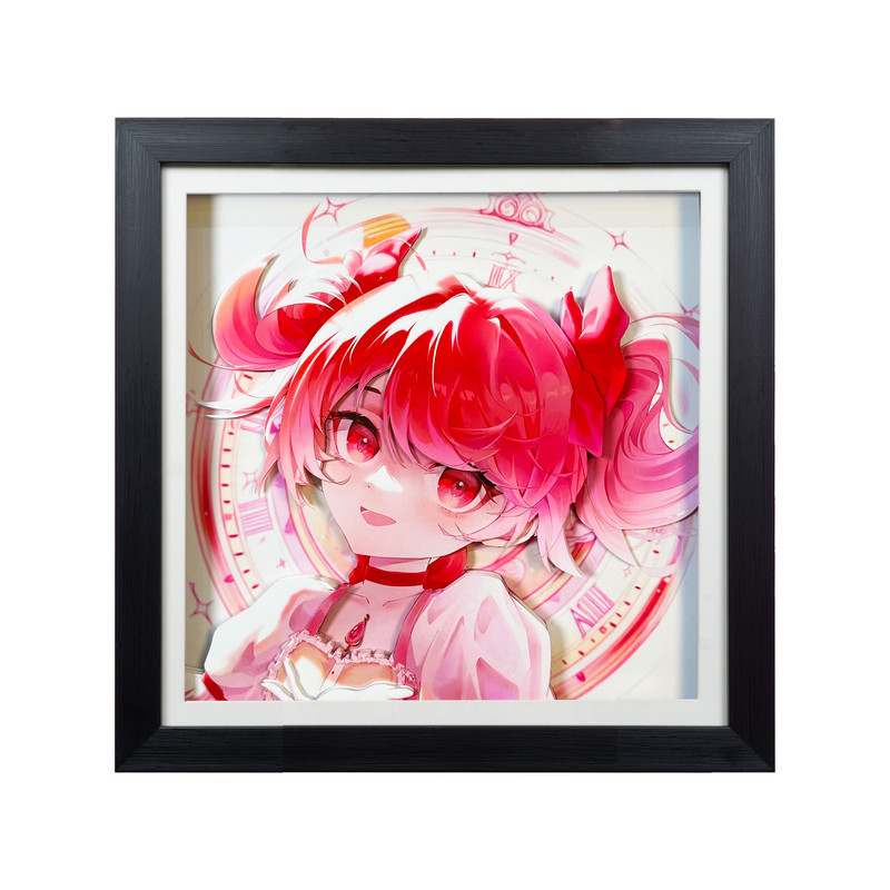 魔法少女小圆纸艺立体画装饰创意