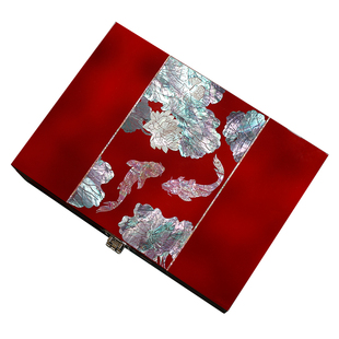 锦贝传说螺钿漆器首饰盒结婚礼物三金收纳盒子戒指耳钉手镯饰品盒