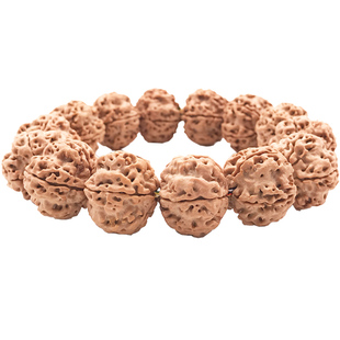 正宗尼泊尔五瓣黄皮飞碟桩矮梅花桩爆肉双龙纹大金刚菩提子手串男