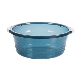 茶花脸盆家用洗脚盆洗脸盆洗衣盆塑料盆学生宿舍耐用盆子把手透明