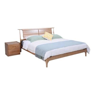 简约现代风北美拼板卧室全实木床