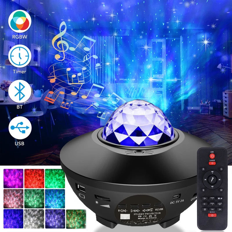 Starry Projector Galaxy Night Light with Ocean Wave Music Sp