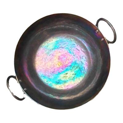 纯钛户外居家烹饪用具健康无涂层双耳手工汤煎锅高端精品厨具
