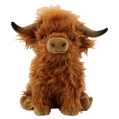跨境爆款网红Highland Cow苏格兰地牛毛绒玩具仿真长毛牦牛公仔
