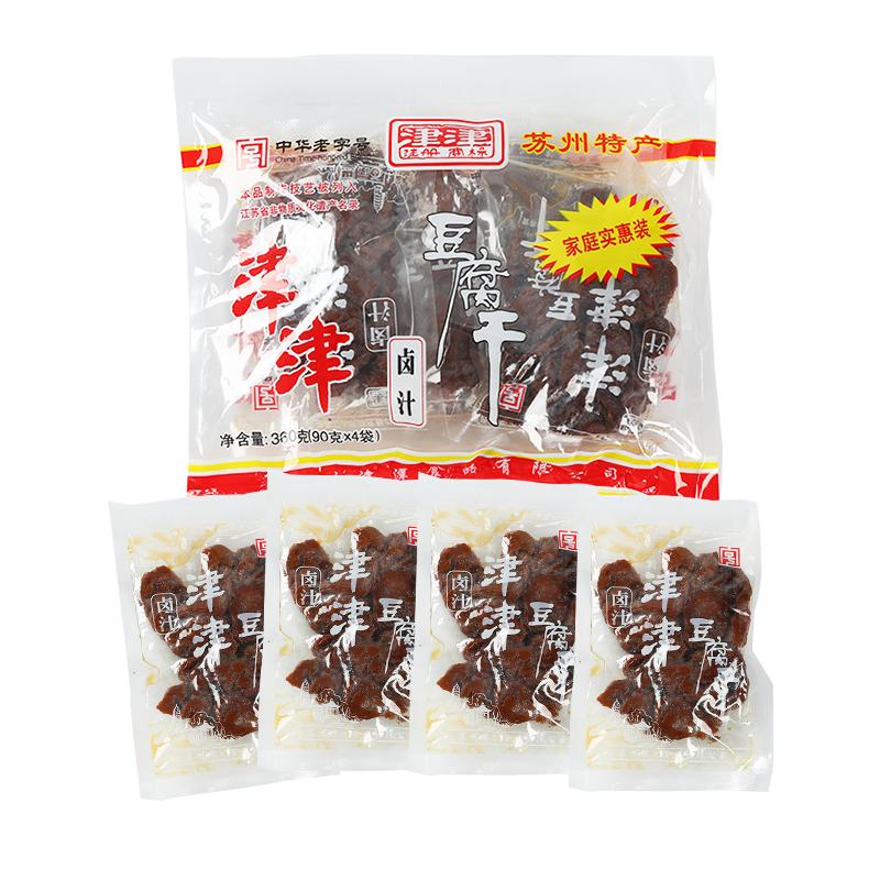 津津卤汁豆腐干苏州特产蜜汁豆干小包装小吃土特产零食大包装360g