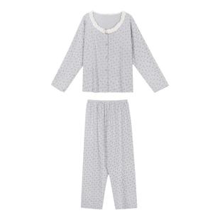 馨帮帮Homedress 甜美蕾丝圆领小熊睡衣女秋冬德绒磨毛家居服套装