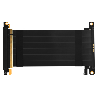 超频三显卡延长线pcie3.0竖装pcie4.0长度185MM黑色ITX机箱转接线