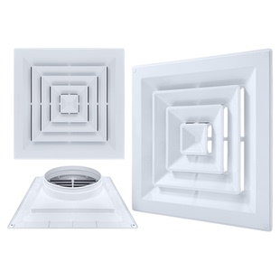 特白色ABS散流器中央空调四面出风百叶防结露防滴水方形扩散风口