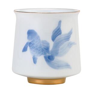 日式大号茶杯青白瓷主人杯个人专用茶馆茶道品茗杯喝茶杯陶瓷茶具