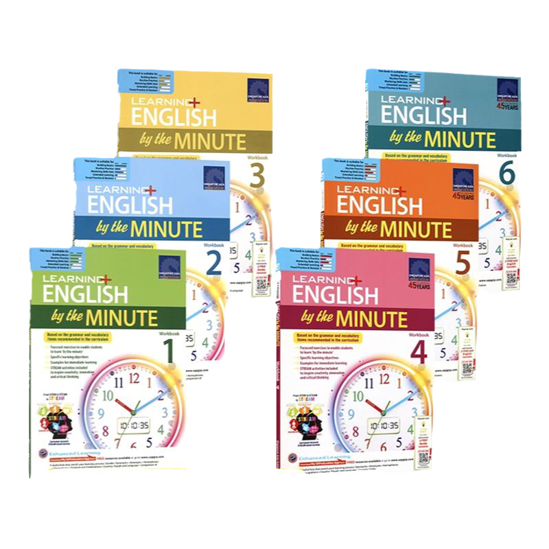 新加坡数学 SAP Learning English Math by the Minute Workbook 幼儿园小学练习册 数学英语轻松练 学习系列 英文原版教辅