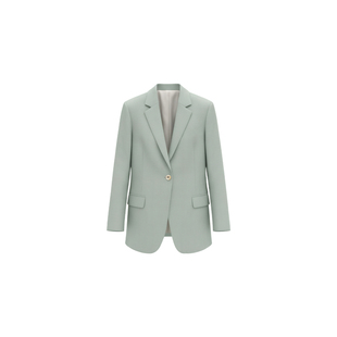 TieForHer 【心动offer】2026夏新款clean fit浅绿通勤西装马甲裤
