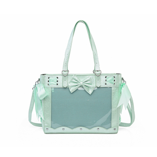 呜咚小铺原创亚文化朋克日常单肩大容量痛包包通勤女【海浪乐章】