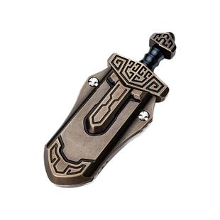 指玩屋 太阿剑机械推牌玩吾乐志edc解压玩具国风金属指尖陀螺潮玩